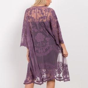 ❤️Gorgeous Purple lace kimono M/L